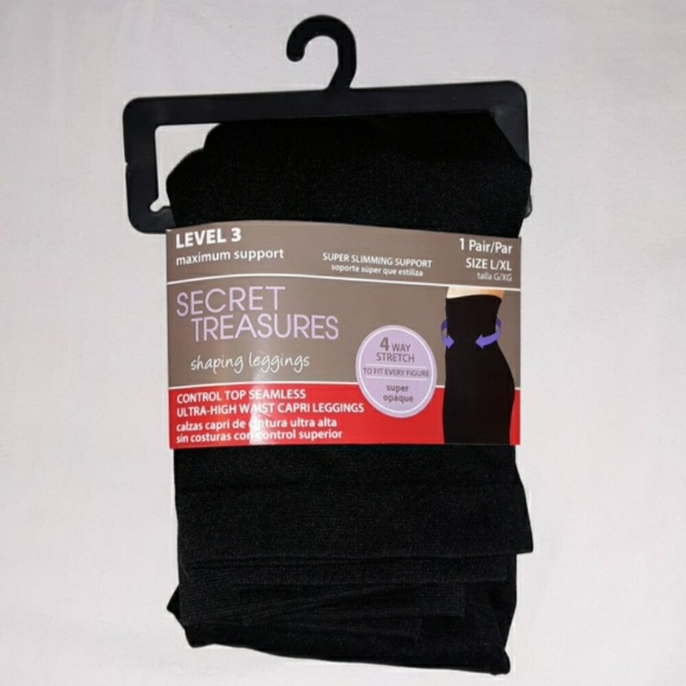 Secret Treasures Level 3 Maximum Support Super Slimming L/XL Shaping Leggings